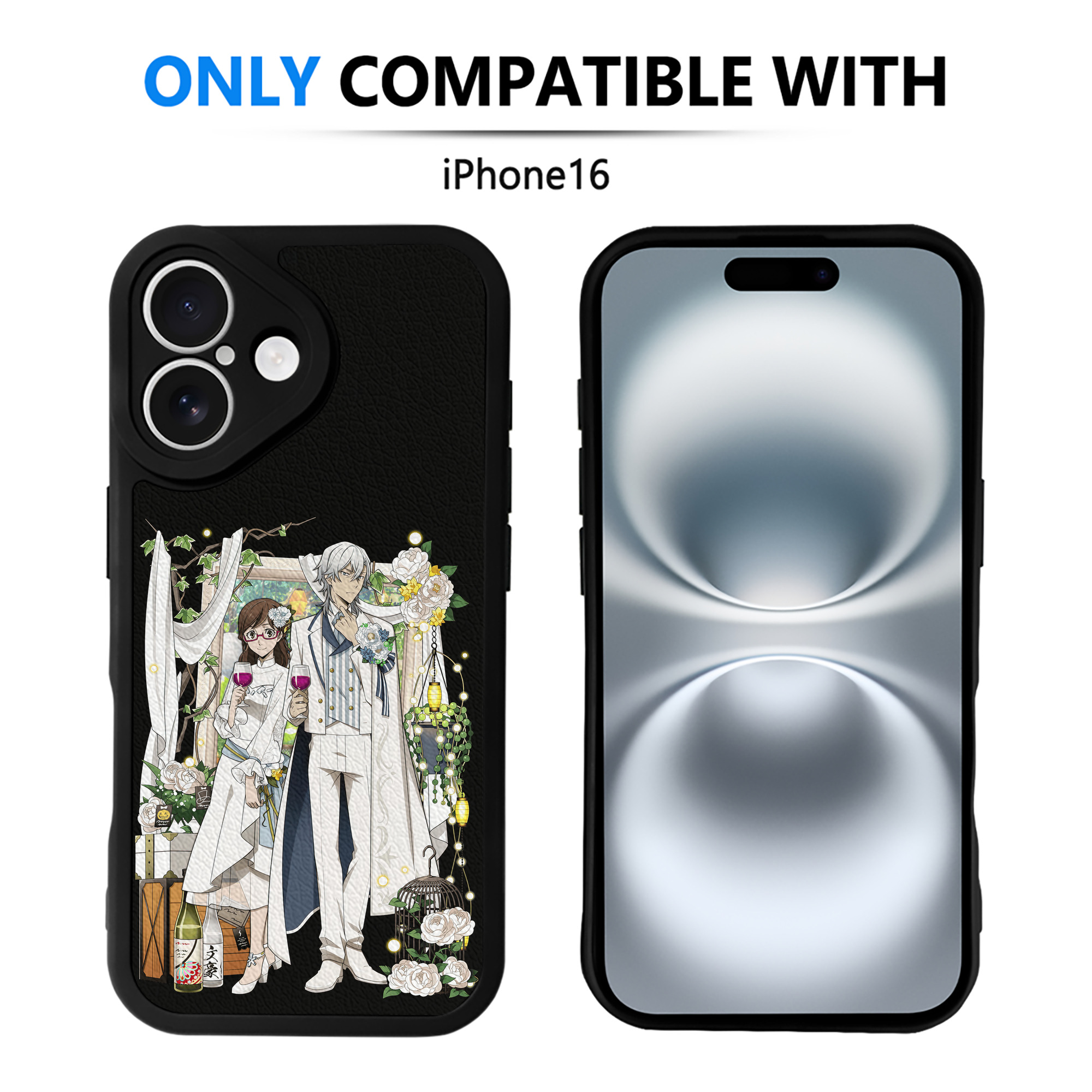 （画像用） 文豪ストレイドッグス Bungo Stray Dogs 【iPhone 16シリーズ対応】シリコンスマホケース（レザー調） 材質：シリコン